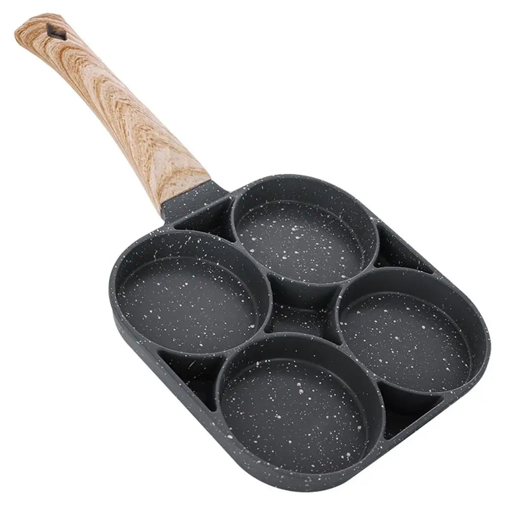 4-Hole Non-Stick Breakfast Pan - Multi-Function Egg & Pancake Maker